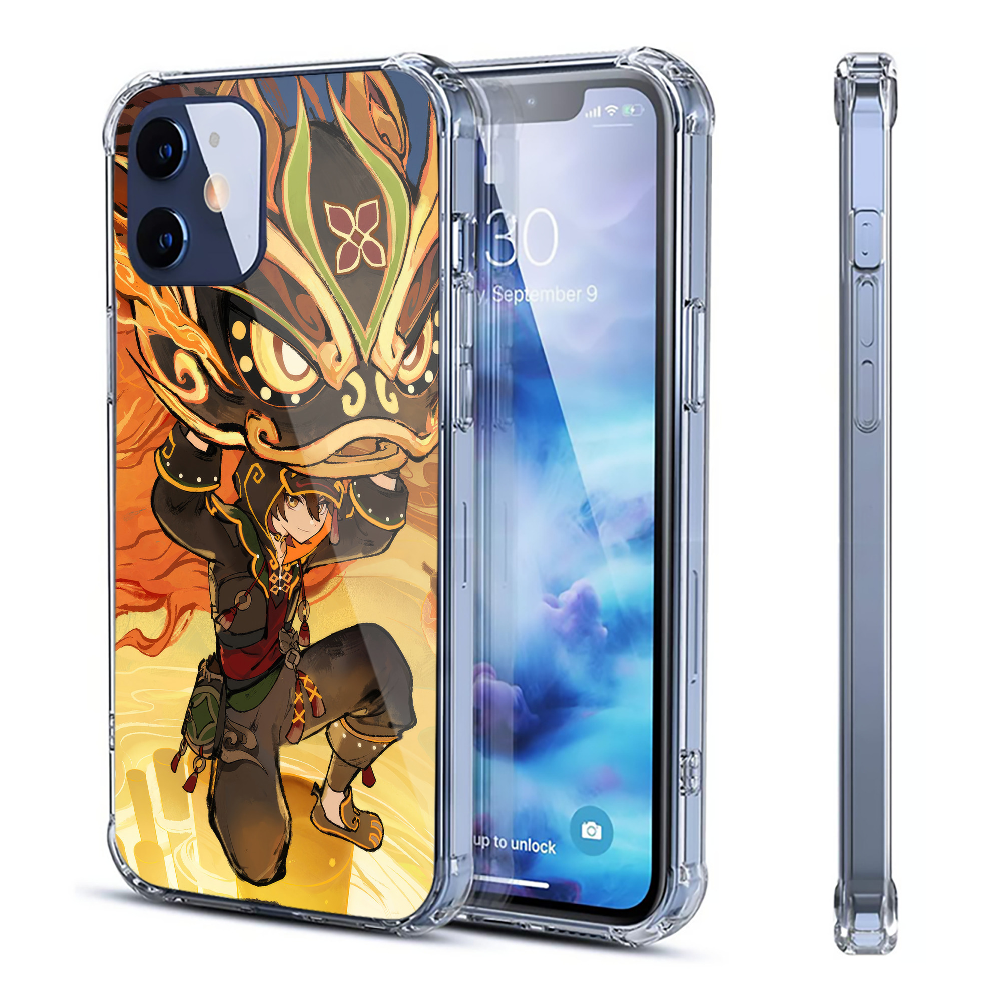 げんし神 genshin 【iPhone 12シリーズ対応】透明スマホケース（クリアソフトケース）
